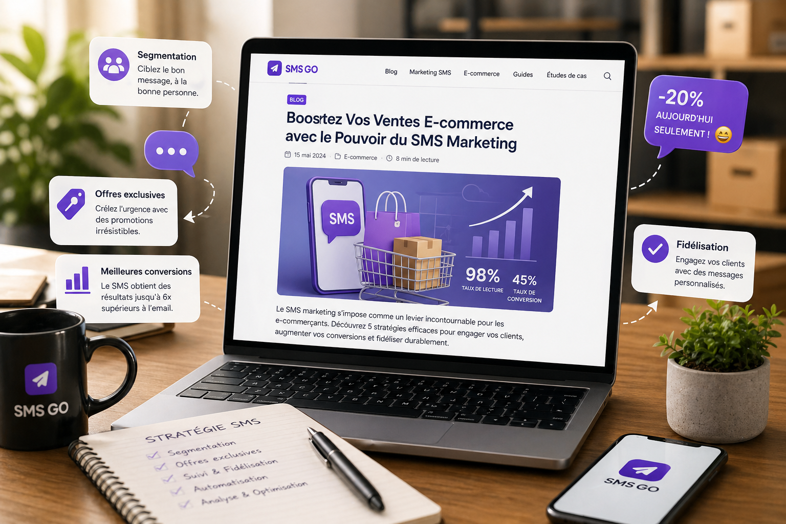 5 Stratégies Efficaces pour Augmenter Vos Ventes E-commerce avec le Marketing par SMS